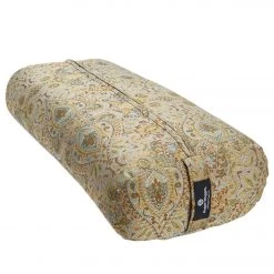 YOGA MATS & PROPS Hugger Mugger Standard Printed Yoga Bolster Pashmina Tea