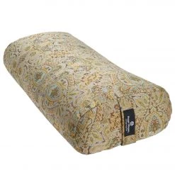 YOGA MATS & PROPS Hugger Mugger Standard Printed Yoga Bolster Pashmina Tea