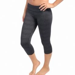 CLOTHING Beyond Yoga Stripe Essential Legging Black/Heather Gray Stripe