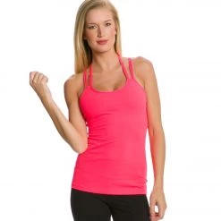 CLOTHING Beyond Yoga Barre Back Cami Neon Berry