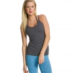 CLOTHING Beyond Yoga Barre Back Cami Steel