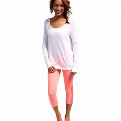 Beyond Yoga Side Triangle Legging Coral CLOTHING 13 Beyond Yoga Side Triangle Legging Coral CLOTHING