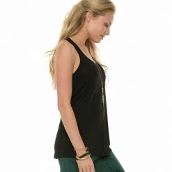 Beyond Yoga Sleek Stripe Twist Racerback Tank Black Stripe CLOTHING 11 Beyond Yoga Sleek Stripe Twist Racerback Tank Black Stripe CLOTHING