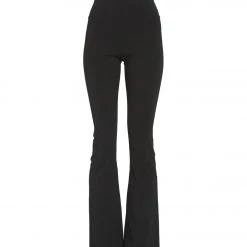 CLOTHING Hard Tail Rolldown Bootleg Flare Pant Black