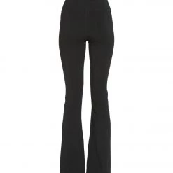 CLOTHING Hard Tail Rolldown Bootleg Flare Pant Black