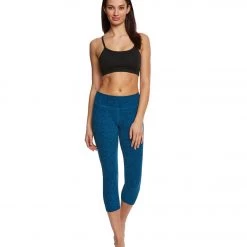 Beyond Yoga Spacedye Yoga Capris Black-Tidal Blue CLOTHING