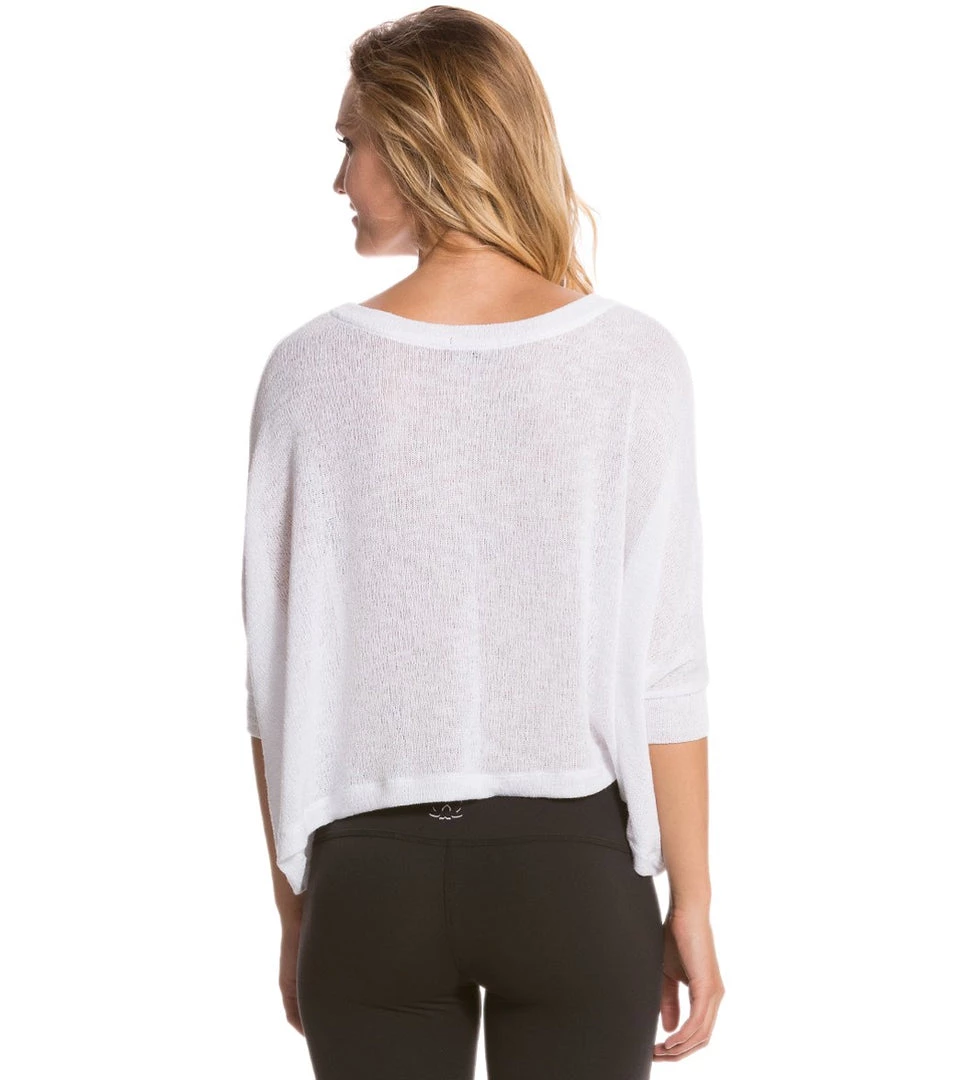 Beyond Yoga Freeflow Cropped Pullover White 5 Beyond Yoga Freeflow Cropped Pullover White