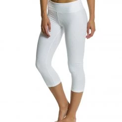 Beyond Yoga Quilted Essential Yoga Capris White