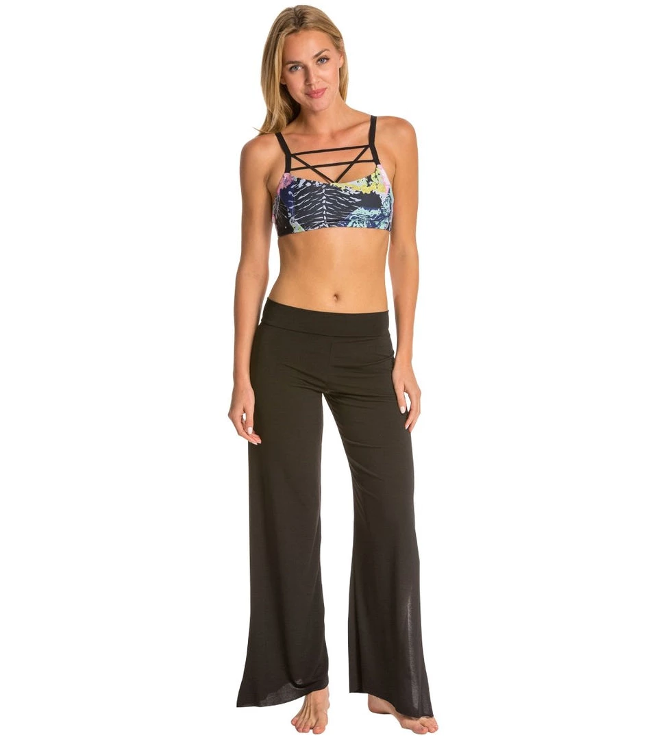 Onzie Pura Vida Yoga Flare Pants Black 6 Onzie Pura Vida Yoga Flare Pants Black