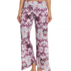 Onzie Pura Vida Yoga Flare Pants Purple Tie Dye CLOTHING