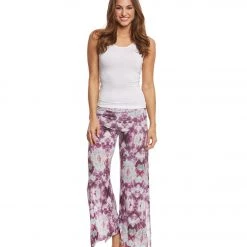 Onzie Pura Vida Yoga Flare Pants Purple Tie Dye CLOTHING