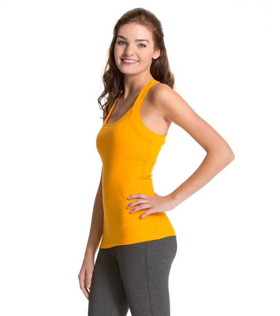 Beyond Yoga Open Back Curved Supplex Tank Harvest Gold CLOTHING 5 Beyond Yoga Open Back Curved Supplex Tank Harvest Gold CLOTHING