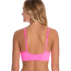 Beyond Yoga Multicross Yoga Sports Bra Shocking Pink