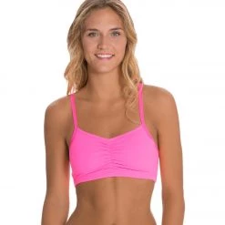 Beyond Yoga Multicross Yoga Sports Bra Shocking Pink