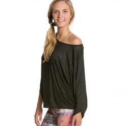 Yak & Yeti Cotton Flow Long Sleeve Top Black