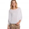 CLOTHING Yak & Yeti Cotton Flow Long Sleeve Top White