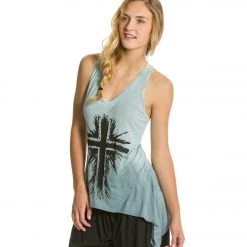 CLOTHING Yak & Yeti Daytrip Cross Tank Grey