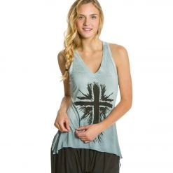CLOTHING Yak & Yeti Daytrip Cross Tank Grey