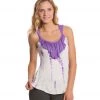 CLOTHING Yak & Yeti Bohemian Ruffle Tank Purple