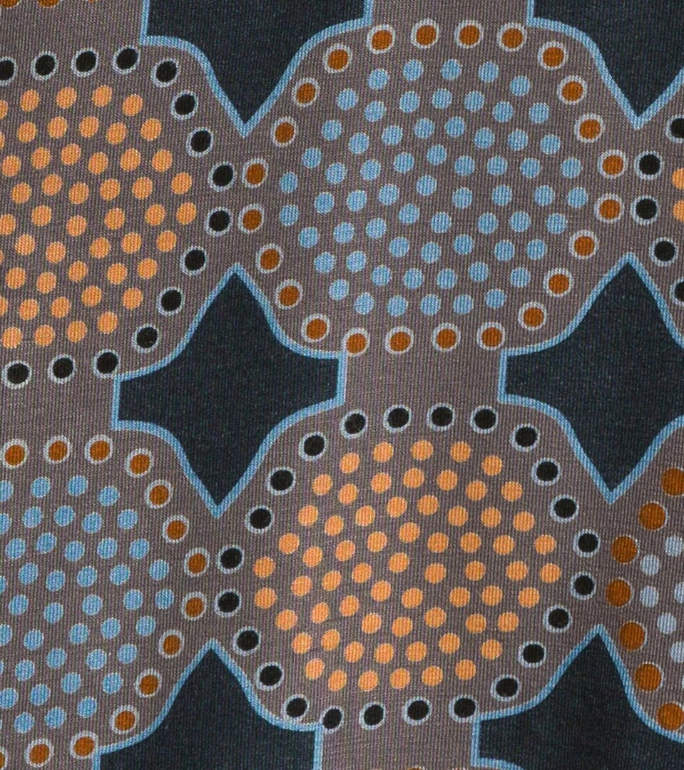 Yak & Yeti Journey Print Front Slit Maxi Gray/Olive 6 Yak & Yeti Journey Print Front Slit Maxi Gray/Olive