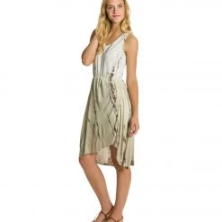 CLOTHING Yak & Yeti Tie Dye Midi Dress Brown