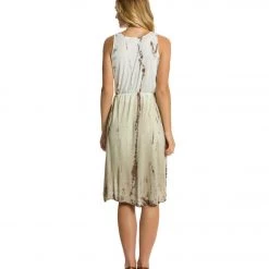 CLOTHING Yak & Yeti Tie Dye Midi Dress Brown