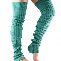 Toesox Thigh High Leg Warmers Forest