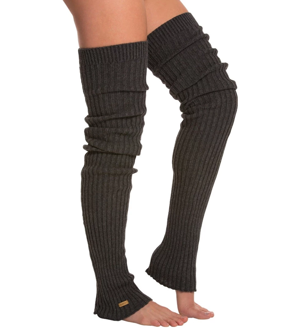 CLOTHING Toesox Thigh High Leg Warmers Charcoal Grey 5 CLOTHING Toesox Thigh High Leg Warmers Charcoal Grey