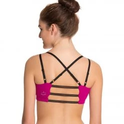 Beyond Yoga Strappy Back Yoga Sports Bra Sangria CLOTHING