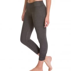 CLOTHING Beyond Yoga Back Gathered Yoga Capris Heather Gray 9 CLOTHING Beyond Yoga Back Gathered Yoga Capris Heather Gray