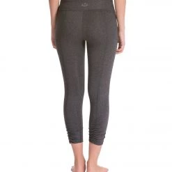 CLOTHING Beyond Yoga Back Gathered Yoga Capris Heather Gray 10 CLOTHING Beyond Yoga Back Gathered Yoga Capris Heather Gray