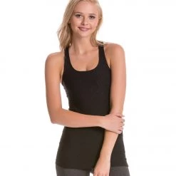 Beyond Yoga Quilted Long Racerback Cami Black