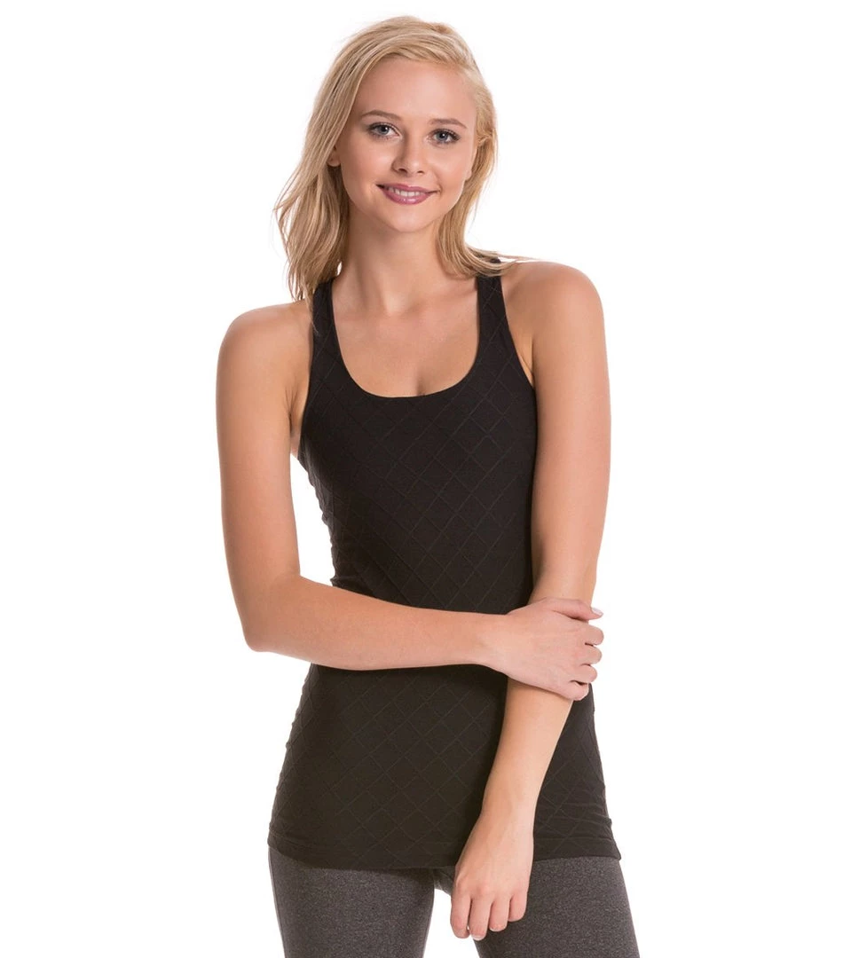 Beyond Yoga Quilted Long Racerback Cami Black 3 Beyond Yoga Quilted Long Racerback Cami Black