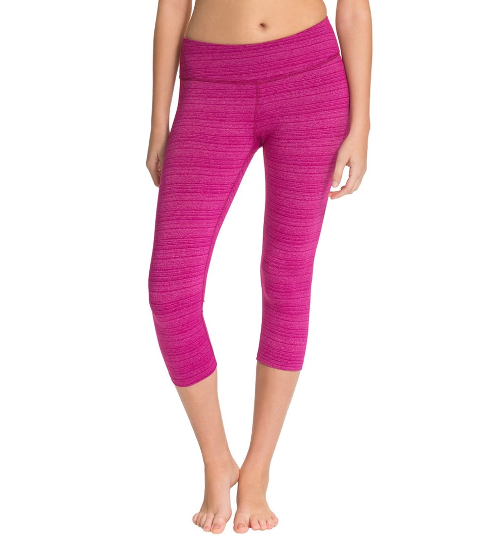 Beyond Yoga Stripe-Hype Capris Heather Sangria Stripe 3 Beyond Yoga Stripe-Hype Capris Heather Sangria Stripe