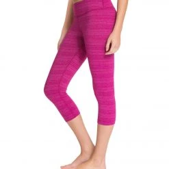 Beyond Yoga Stripe-Hype Capris Heather Sangria Stripe