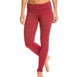 Beyond Yoga Stripe-Hype Long Yoga Leggings Garnet Red CLOTHING