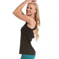 Beyond Yoga Victory Drape Back Tank Black CLOTHING