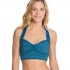 CLOTHING Beyond Yoga Stripe-Hype Baby Doll Bralet Heather Moroccan Blue Stripe
