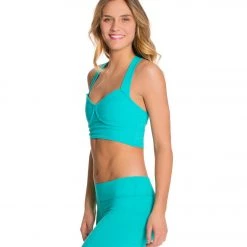 Beyond Yoga Stripe-Hype Baby Doll Bralet Seaglass Stripe CLOTHING