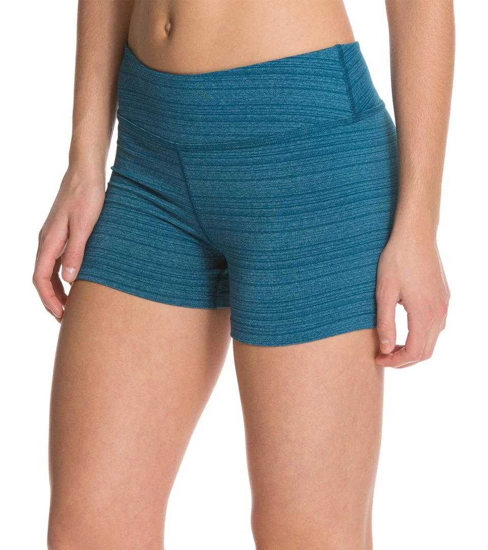 Beyond Yoga Stripe-Hype Short Heather Moroccan Blue Stripe 4 Beyond Yoga Stripe-Hype Short Heather Moroccan Blue Stripe
