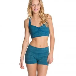 Beyond Yoga Stripe-Hype Short Heather Moroccan Blue Stripe 12 Beyond Yoga Stripe-Hype Short Heather Moroccan Blue Stripe