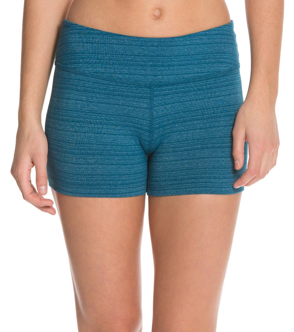 Beyond Yoga Stripe-Hype Short Heather Moroccan Blue Stripe 9 Beyond Yoga Stripe-Hype Short Heather Moroccan Blue Stripe