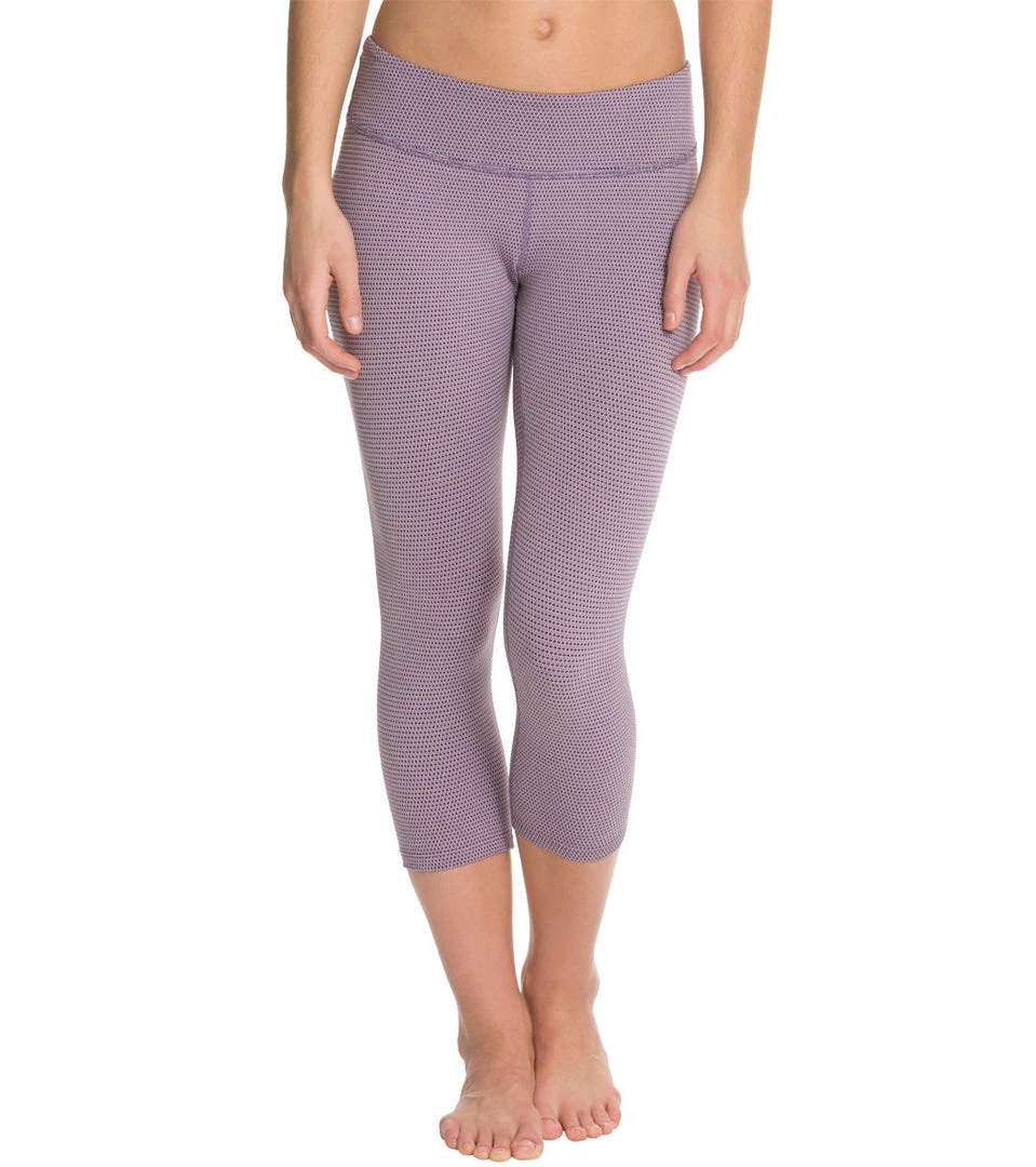 Beyond Yoga Chic Physique Capri Legging Pink/Heather Gray 3 Beyond Yoga Chic Physique Capri Legging Pink/Heather Gray