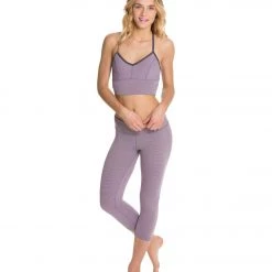 Beyond Yoga Chic Physique Capri Legging Pink/Heather Gray 12 Beyond Yoga Chic Physique Capri Legging Pink/Heather Gray