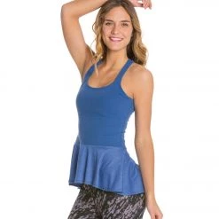 CLOTHING Beyond Yoga Femme Fatale Peplum Yoga Tank Top Twilight Blue 9 CLOTHING Beyond Yoga Femme Fatale Peplum Yoga Tank Top Twilight Blue