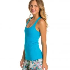 CLOTHING Beyond Yoga Carefree Cut-Out Cami Yoga Tank Top Turqouise Tide
