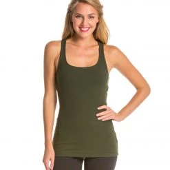 Beyond Yoga Carefree Cut-Out Cami Yoga Tank Top Wintergreen