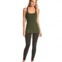 Beyond Yoga Carefree Cut-Out Cami Yoga Tank Top Wintergreen