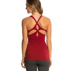 Beyond Yoga Carefree Cut-Out Cami Yoga Tank Top Garnet Red CLOTHING