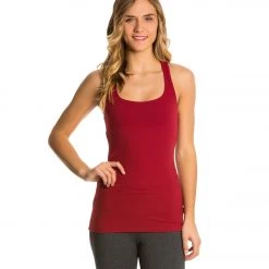 Beyond Yoga Carefree Cut-Out Cami Yoga Tank Top Garnet Red CLOTHING